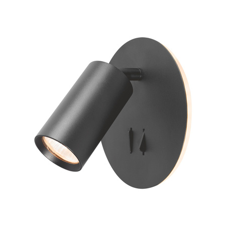 Lampa Ścienna Kinkiet Oprawa Punktowa 5W 380lm 2700K Ciepła Czarna Videx