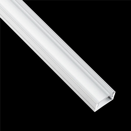 Profil Aluminiowy Anodowany do LED KM35 Srebrny Natynkowy 1m + Przesłona przeźroczysta + Zaślepki