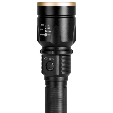 Latarka Taktyczna XP-E LED 800 LM USB ZOOM Ręczna Lampa Akumulatorowa VA0027 VAYOX