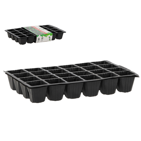 Zestaw 3x Tacka Uprawowa 22x36x4,5 cm 24 Komórki Wielodoniczka do Wysiewu Rozsady Pikowania