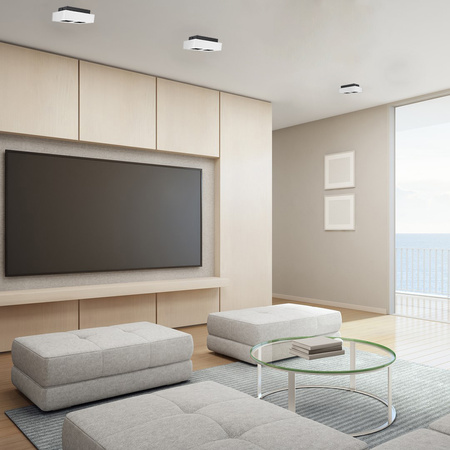 Oprawa Natynkowa HALOGENOWA Ruchoma 2x GU10 Prostokątna Biała 85mm NEMO