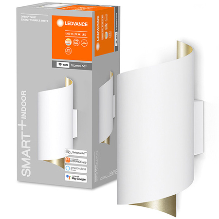 Kinkiet SMART+ WIFI Inteligentna lampa ścienna 12W ORBIS TWIST WHITE LEDVANCE