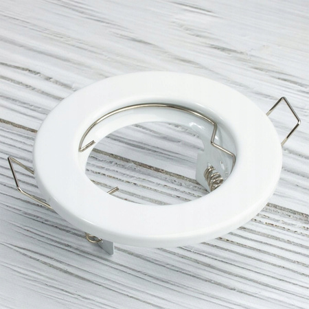 Oprawa HALOGENOWA Podtynkowa Stała Okrągła ARDALI Biała Blacha MR16 GU10