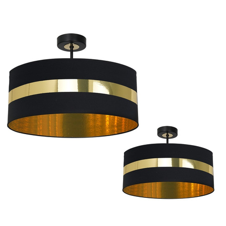 Lampa Sufitowa PALMIRA Czarna Złota 1xE27 Milagro