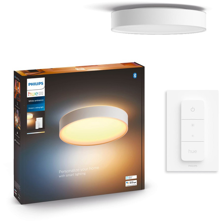 Plafon LED Lampa Sufitowa Natynkowa 33.5W 4300lm IP20 White Ambiance TW Biała 42.5cm Inteligentna SMART Zigbee Bluetooth Enrave Philips HUE