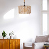 Lampa Wisząca Sufitowa BOHO Pleciona Jutowa Walec do LED E27 SZNUR