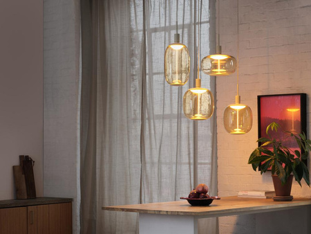 Lampa Sufitowa Wisząca Dekoracyjna 4x E27 Beżowa Decor Needle Pendant Osram