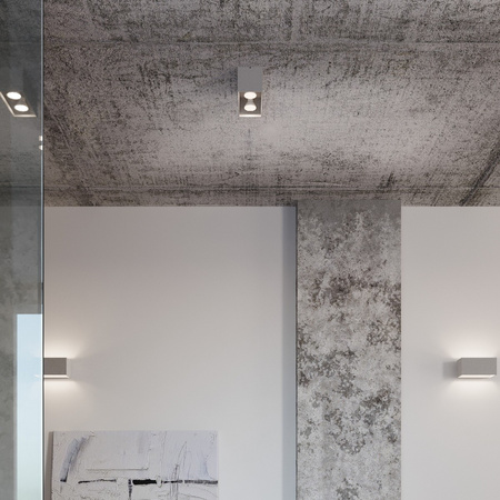 Lampa Ścienna Kinkiet Góra Dół 2x G9 Prostokątna Czarna Nowoczesna Quad Sollux