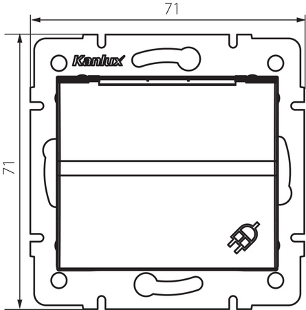 Gniazdo Sieciowe 16A Uziemienie IP44 Kwadratowe Srebrne LOGI Kanlux