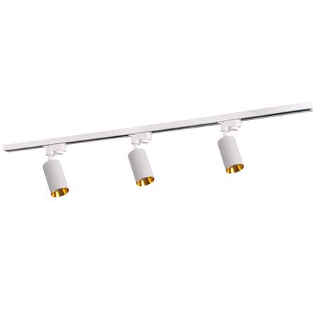 Zestaw Szynowy Szynoprzewód Szyna Listwa 1-Fazowa + 3x Reflektor GU10 Biała MARIBEL Sanico Goldlux