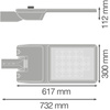 Lampa Uliczna LED Przemysłowa Oprawa Drogowa Ściemnialna 110W 16800lm 4000K IP66 Biały Streetlight Flex Ledvance