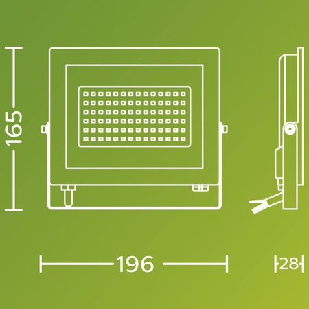 Naświetlacz LED Lampa Reflektor 50W 5400lm 5000K IP65 Czarny Lois Philips