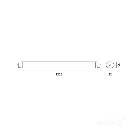 Oprawa Lampa Hermetyczna LED 36W 4320lm 4000K Neutralna IP65 IK06 Biała Cortez Kobi