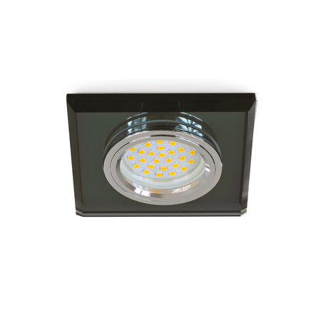 Oprawa Podtynkowa GU10 Halogenowa Wpuszczana Spot Oczko Czarna Kwadratowa Kobi