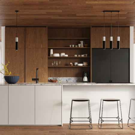 Lampa Sufitowa Wisząca Zwis GU10 Tubularna Czarna Szara Nowoczesna Borigio Sollux