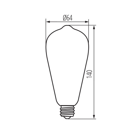 Żarówka LED E27 Edison ST64 7W = 60W 806lm 2700K Ciepła Przezroczysta XLED Filament Kanlux