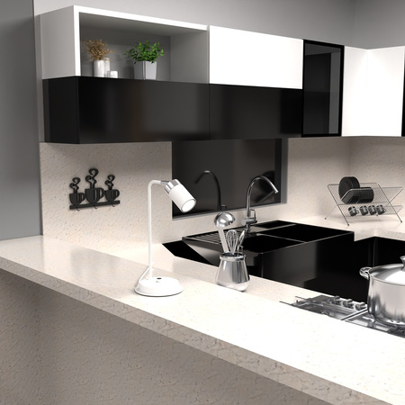 Lampka Biurkowa Stołowa LED JOKER Biała Chrom 1xGU10 Milagro