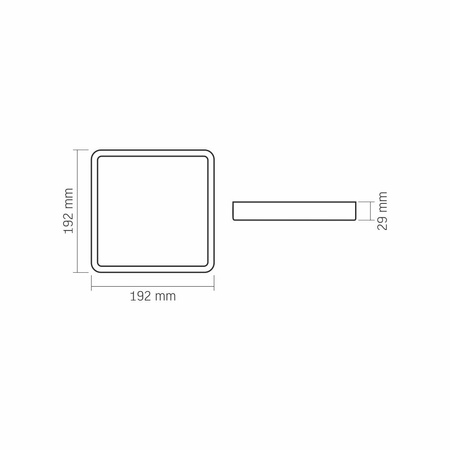 Plafon LED Lampa Sufitowa Natynkowa 15W 1850lm 4000K Neutralna Czarna Videx