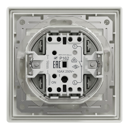 Włącznik Światła Pojedynczy Jednobiegunowy z Ramką Łącznik IP44 SCHNEIDER ASFORA