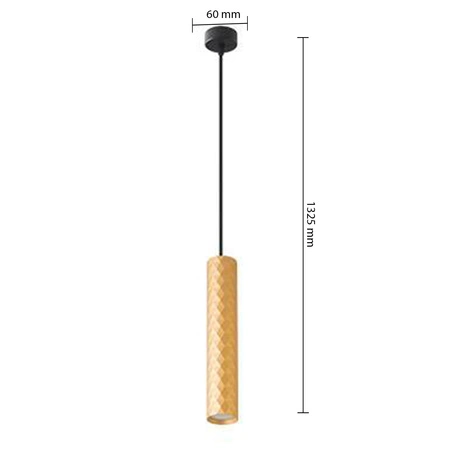 Lampa Sufitowa Oprawa Wisząca Zwis GU10 Złota Glamour Masterled