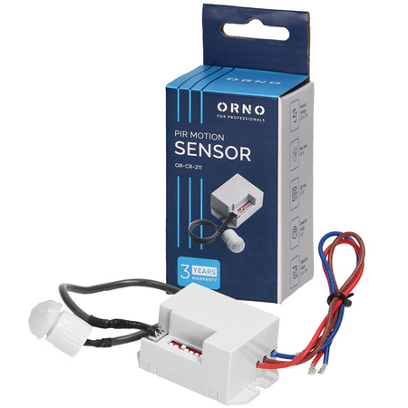 Czujnik Ruchu PIR 800W 360ST Z Zewnętrznym Sensorem Natynkowy Biały ORNO