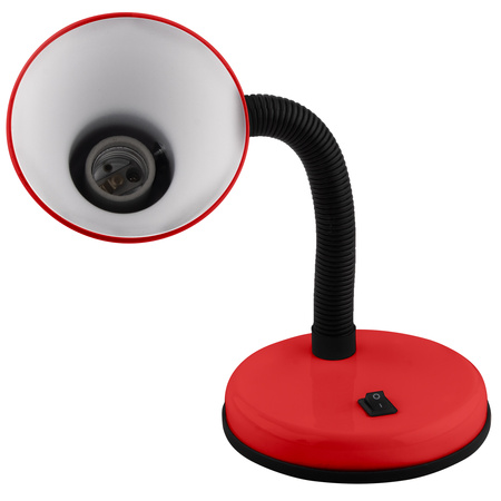 Lampka Biurkowa Stołowa Regulowana SARA Szkolna Nocna E27 Czerwona LUMILED