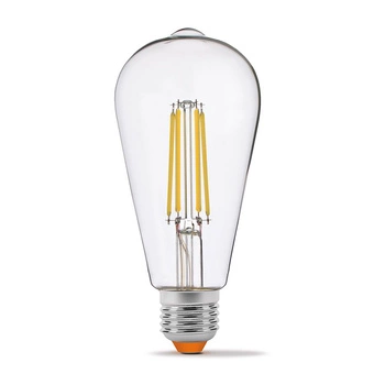 Żarówka LED E27 ST64 6W = 50W 630lm 4000K Neutralna Filament Ściemnialna 360° VIDEX