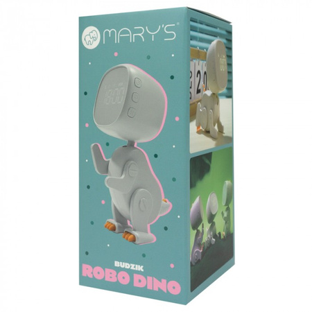 Zegar Elektroniczny dla Dzieci BUDZIK Biały Akumulatorowy 1200mAh ROBO MARY'S