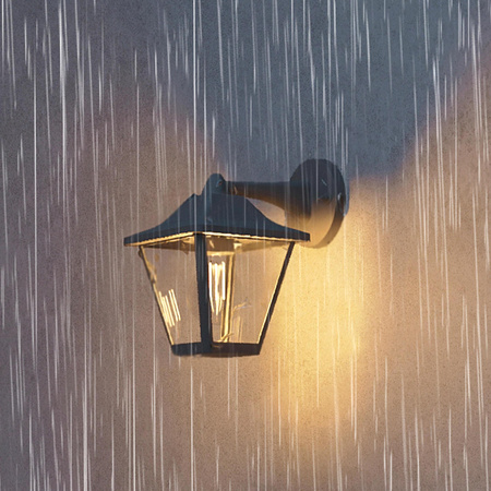 Kinkiet Ogrodowy Lampa Zewnętrzna Elewacyjna LED E27 LATARNIA IP44 Czarna Juli Philips