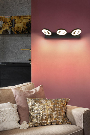 Oprawa Sufitowa Ścienna Lampa Punktowa LED Reflektor 3-Punktowy Dekoracyjny 29W Czarna LEDVANCE