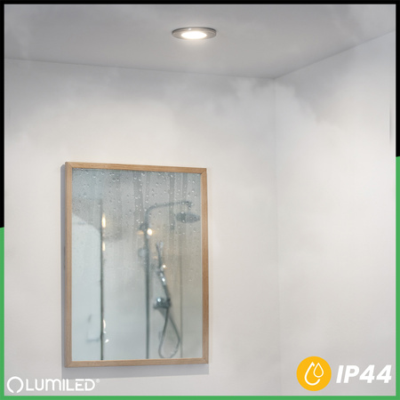 Oprawa Halogenowa Podtynkowa Wpuszczana LED MR16 Okrągła Satynowa AQUS Lumiled