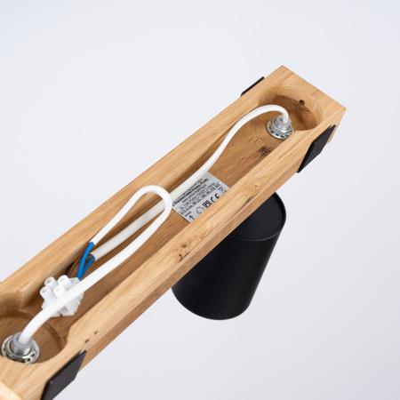 Lampa Sufitowa Oprawa Natynkowa SPOT TUBA Reflektor 2x GU10 Tubularna Czarna Brązowa Skandynawska Fager Sollux