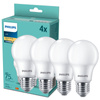 4PAK Żarówka LED E27 A60 10W = 75W 1055lm 2700K Ciepła Mleczny PHILIPS