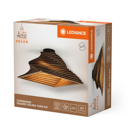 Lampa Sufitowa Dekoracyjna E27 Karton Brązowy Decor Ledvance