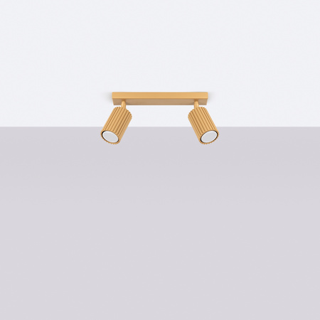 Lampa Sufitowa Reflektor Tuba Spot 2x GU10 Złota Karbon Deep Space SL.1561 Sollux