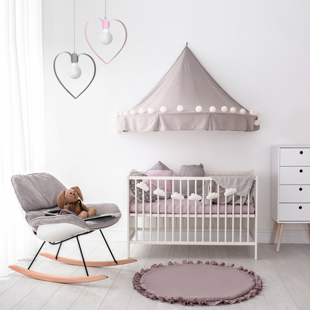 Lampa wisząca AMORE 1xE27 Serce Dziewczęca Delikatna Róż MLP9953 Milagro Metal