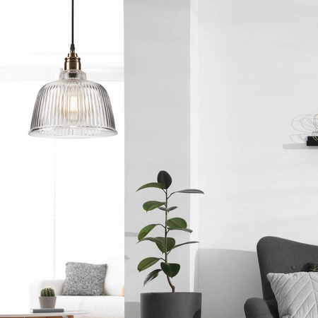 Lampa Wisząca Sufitowa ASTA E27 Czarna Złota LM-1.1/83 Lamkur