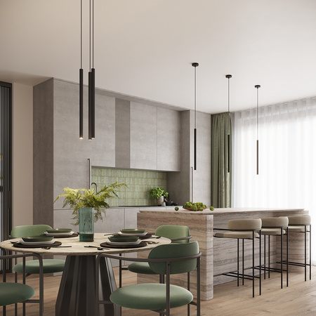 Lampa Sufitowa Wisząca Zwis G9 Tubularna Czarna Nowoczesna Arche Sollux