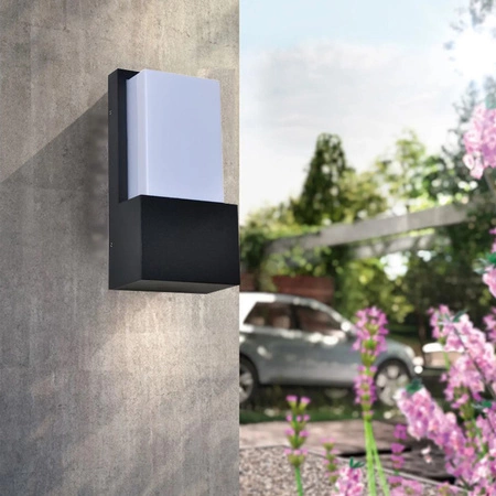 Lampa Ogrodowa Ścienna Kinkiet Elewacyjny Zewnętrzny MIRIA E27 IP44 270° Czarna