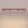Lampa Sufitowa Reflektor Tuba Spot 6x GU10 Ochra Czerwona Ring Bittersweet Shimmer SL.1511 Sollux