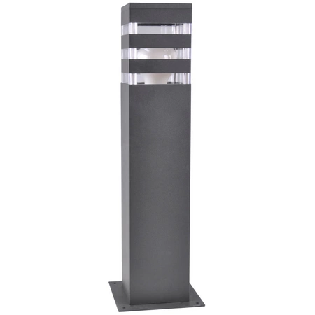 SŁUPEK ogrodowy lampa oprawa stojąca LED E27 TEKSAS grafit 44cm GOLDLUX (Polux)
