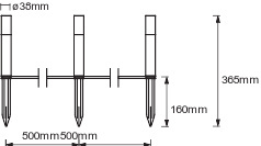 Słupki oświetleniowe LED RGB+W 3,1W SMART+ WiFi Garden 3 POLE LEDVANCE - Rozszerzenie