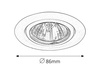 Oprawa Podtynkowa Lampa Punktowa SPOT GU 5.3 Chrom Nowoczesny Spot relight Rabalux