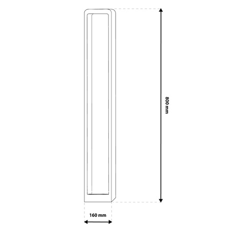 Lampa Ogrodowa Słupek Zewnętrzny Stojący LED 10W ERICA 80cm LUMILED