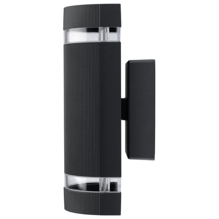 Kinkiet ogrodowy elewacyjny podwójny HANA Okrągła LED 2x GU10 Aluminium czarna IP54