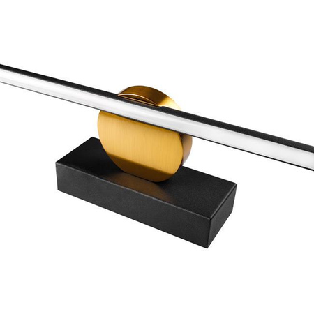 Kinkiet LED Lampa Ścienna Nad Lustro 12W 1440lm 4000K 140° Czarny Złoty 60cm Santo Masterled