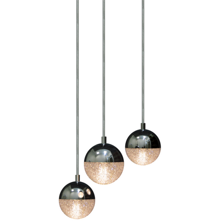 LAMPA wisząca, SUFITOWA Amarillo 3xG9 srebrna połysk GLAMOUR