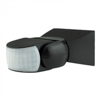 Czujnik Ruchu i Zmierzchu PIR IP65 Natynkowy Czarny 12m 180° CP Ecolight