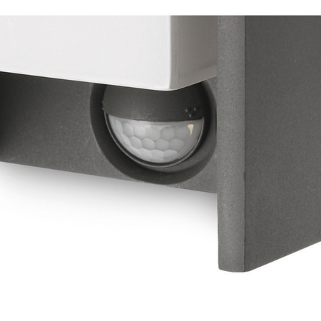 Kinkiet Ogrodowy Lampa Elewacyjna Zewnętrzna E27 IP44 z Czujnikiem Ruchu i Zmierzchu Antracyt Bridge Philips