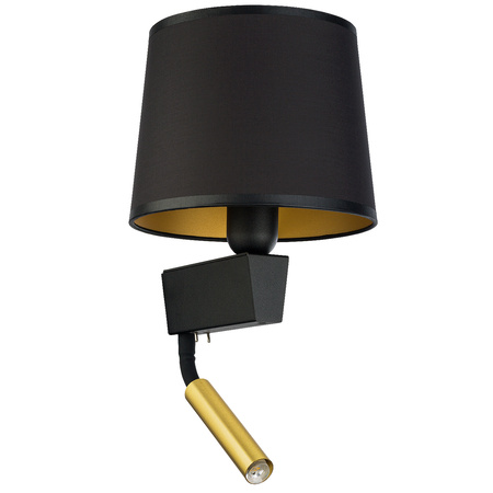 Lampa Ścienna CHILLIN II 8213 Nowodvorski Czarno-Złota E27+G9 Kinkiet Abażur Klasyczna